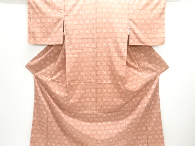 七宝に花模様小紋着物